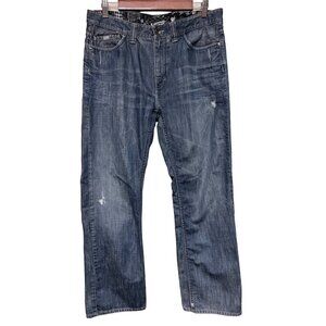 Vans Boot Cut Denim Blue Jeans Light Distressing Men's Size 32